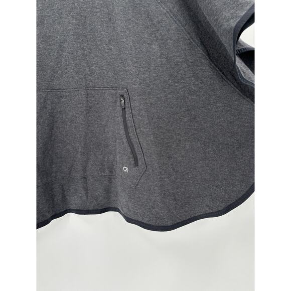 Gap Fit Hooded Poncho Womens Medium Large Gray Oversized Dolman Sleeve Stretchy - Picture 3 of 16